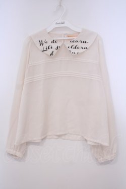 画像1: Fi.n.t / 英字pt襟プルブラウス F アイボリー O-26-01-31-008-CA-BL-OW-OS