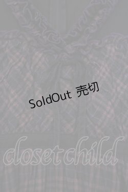 画像2: ALGONQUINS / ワッシャーチェックジャンパースカート F パープル系 O-26-01-31-010-AL-OP-OW-ZT0203E