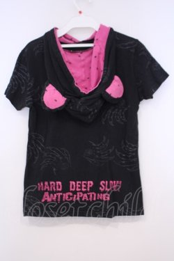 画像3: Channel H / キャットスカルptねこみみパーカー  ブラック O-26-01-31-001-HN-TO-OW-OS