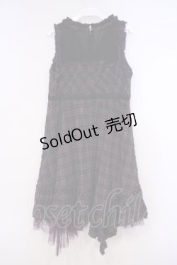 画像4: ALGONQUINS / ワッシャーチェックジャンパースカート F パープル系 O-26-01-31-010-AL-OP-OW-ZT0203E