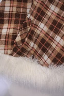 画像3: LIZ LISA / 裏ボアチェックポンチョコート F ブラウン系 O-26-01-31-012-LO-CO-OW-ZT0203E