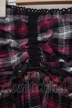 画像2: ALGONQUINS / ドロストチェックスカート F ピンクｘブラック O-26-01-31-013-AL-SK-OW-OS