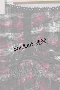 画像2: ALGONQUINS / ドロストチェックスカート F ピンクｘブラック O-26-01-31-013-AL-SK-OW-OS