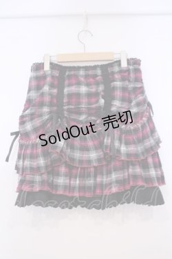 画像3: ALGONQUINS / ドロストチェックスカート F ピンクｘブラック O-26-01-31-013-AL-SK-OW-OS