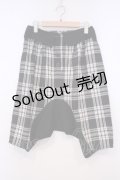 PEACE NOW / チェックサルエルパンツ M ブラック O-26-01-31-014-PU-PA-OW-OS