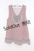 axes femme / ドット柄衿付アウターキャミ M ワイン O-26-01-31-017-AX-TO-OW-OS