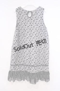 画像2: axes femme / ヒョウ柄切替チュニック M グレー O-26-01-31-019-AX-OP-OW-ZT542