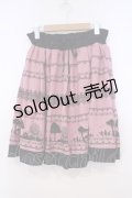 axes femme / バイカラーメルヘンスカート M ピンク×クロ O-26-01-31-021-AX-SK-OW-OS