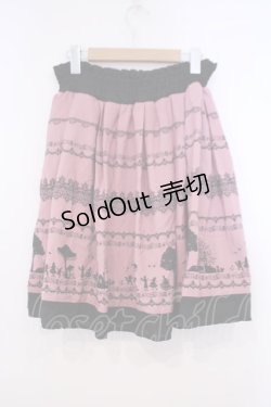 画像2: axes femme / バイカラーメルヘンスカート M ピンク×クロ O-26-01-31-021-AX-SK-OW-OS