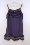 axes femme / ティアードレースキャミソール M パープル O-26-01-31-025-AX-TO-OW-OS