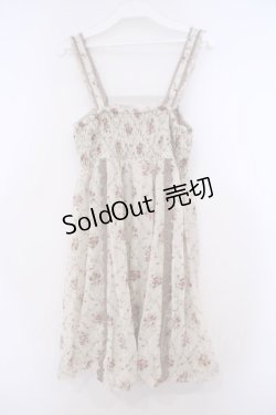 画像3: axes femme / 花柄バルーンキャミチュニ M キナリ O-26-01-31-026-AX-TO-OW-OS