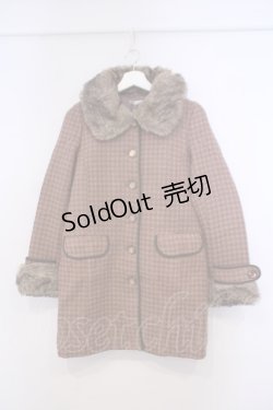 画像1: axes femme / キラキラ2色ドットコート  ピンクベージュ O-26-01-31-028-AX-CO-IG-OS