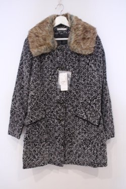 画像1: axes femme / フロッキーコート  グレー×クロ O-26-01-31-029-AX-CO-IG-ZT0203E