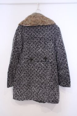 画像2: axes femme / フロッキーコート  グレー×クロ O-26-01-31-029-AX-CO-IG-ZT0203E