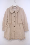 axes femme / レース配色丸襟コート  ベージュ O-26-01-31-030-AX-CO-IG-ZT0203E