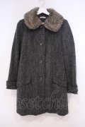 axes femme / ファーカラー起毛コート M グレー O-26-01-31-034-AX-CO-IG-ZT0203E