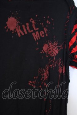 画像5: HANGRY&ANGRY / ツギハギダメージTシャツ  ブラック×レッド O-26-01-31-002-HN-TO-OW-OS