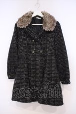 画像1: axes femme / キラキラツイードコート M クロ O-26-01-31-038-AX-CO-IG-ZTC034 (1)