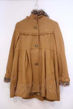 画像1: axes femme / BackフリルAラインコート M マスタード O-26-01-31-039-AX-CO-IG-ZT0203E