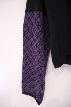 画像2: AXES-X / 七宝文様タートルニット M クロ×パープル O-26-02-03-023-LO-TO-OW-OS