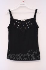 画像1: axes femme / ビジュー×蝶レースタンク F クロ O-26-02-03-025-AX-TO-OW-ZT608 (1)