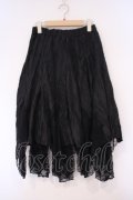 Qutie Frash / クモメッシュランダムスカート  ブラック O-26-02-03-026-QU-SK-OW-OS