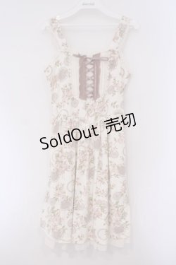 画像1: axes femme / 花柄ワンピース M キナリ O-26-02-03-027-AX-OP-OW-OS