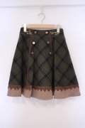 axes femme POETIQUE / ナナメチェックスカート M グリーン O-26-02-03-035-AX-SK-OW-OS