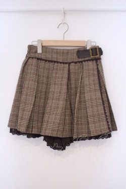 画像1: axes femme POETIQUE / ベルトデザインキュロット M ブラウン O-26-02-03-036-AX-SK-OW-OS