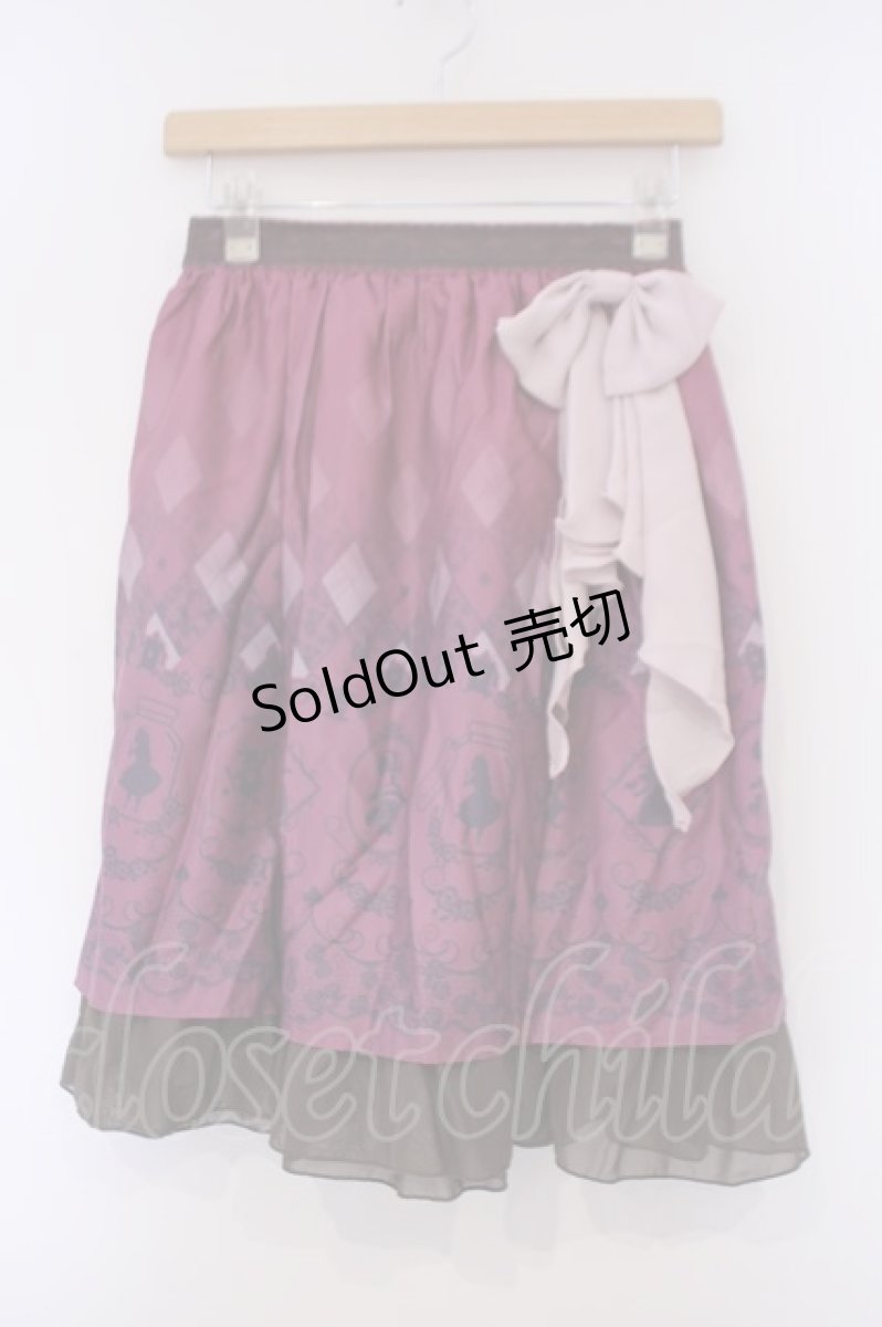 画像1: axes femme POETIQUE / Disney ドリームパネル柄スカート M ピンク O-26-02-03-041-AX-SK-OW-ZH (1)