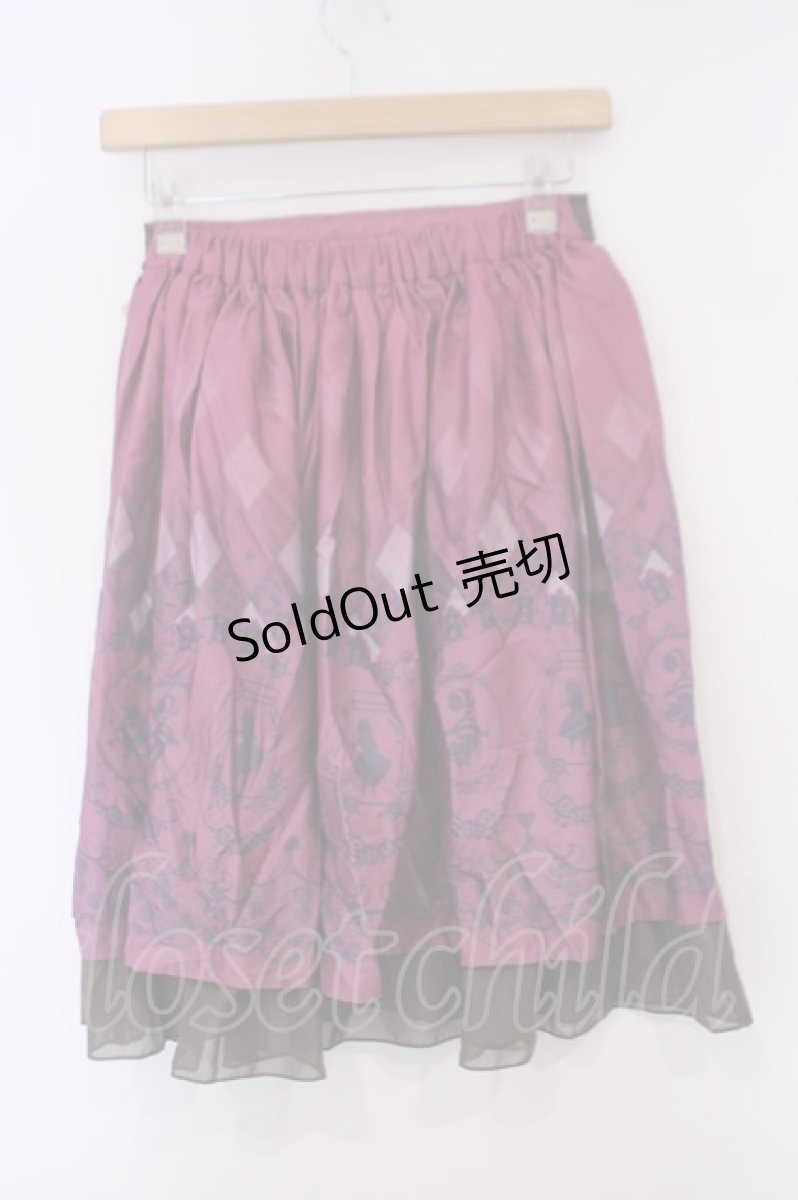 画像3: axes femme POETIQUE / Disney ドリームパネル柄スカート M ピンク O-26-02-03-041-AX-SK-OW-ZH (3)