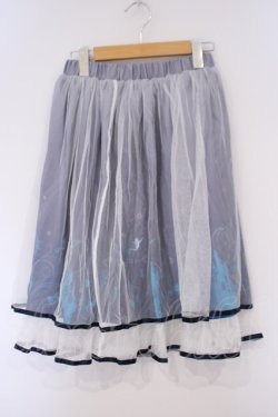 画像1: axes femme POETIQUE / グラデーションptスカート M ブルー O-26-02-03-042-AX-SK-OW-OS