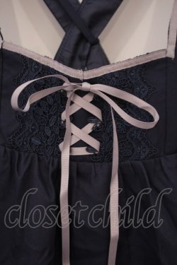 画像2: axes femme POETIQUE / バックデザインサス付きスカート M ネイビー O-26-02-03-043-AX-OP-OW-OS