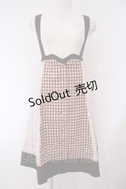 画像1: axes femme POETIQUE / チェックバイカラースカート M ブラウン O-26-02-03-044-AX-SK-OW-OS