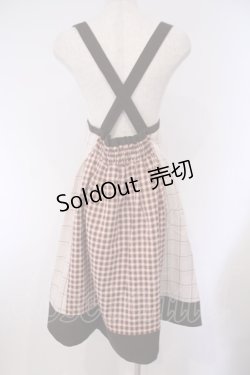 画像2: axes femme POETIQUE / チェックバイカラースカート M ブラウン O-26-02-03-044-AX-SK-OW-OS