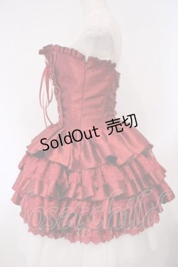 画像4: ATELIER PIERROT / ミニコルセットワンピース  ワイン O-26-02-03-004-EL-OP-OW-OS