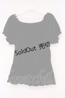 画像3: axes femme / ベロアビスチェ半袖プルオーバー M クロ O-26-02-03-055-AX-TO-IG-OS