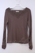 axes femme / お花モチーフレースインナー M ブラウン O-26-02-03-1001-AX-TO-IG-OS