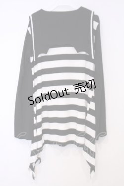 画像3: LISTEN FLAVOR / ウィジャボードコウモリセーラーワンピース  ブラック×ホワイト O-26-02-03-1035-PU-OP-OW-OS