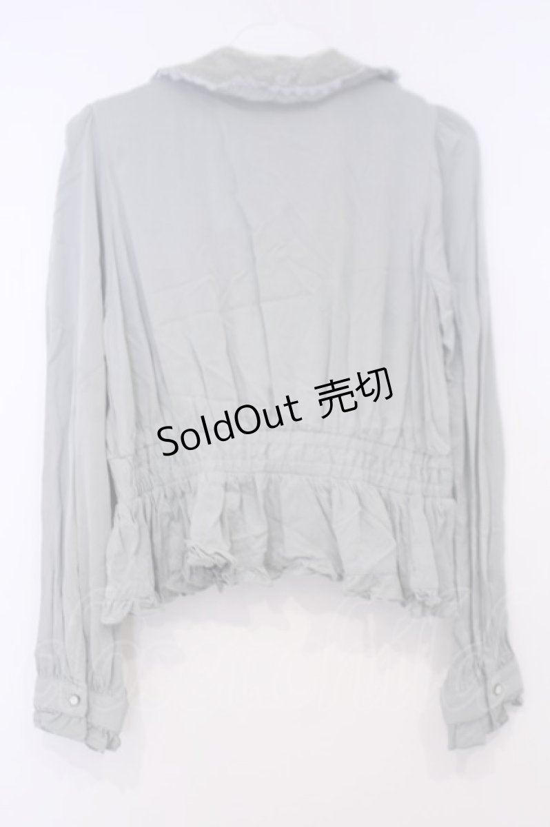 画像3: axes femme POETIQUE / セーラー襟ペプラムプラウス M グリーン O-26-02-03-1038-AX-TO-OW-ZH (3)