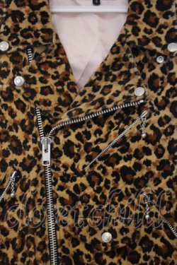 画像2: HELL CAT PUNKS / レオパードベロアライダースジャケット S ベージュ O-26-02-03-1040-PU-JA-OW-OS