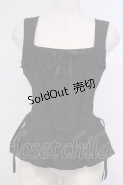 画像1: MIHO MATSUDA / サイドレースアップビスチェ  ブラック O-26-02-03-1042-GO-TO-OW-OS