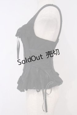 画像2: MIHO MATSUDA / サイドレースアップビスチェ  ブラック O-26-02-03-1042-GO-TO-OW-OS