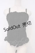 PEACE NOW / 裾レースタックキャミソール M ブラック O-26-02-03-1043-PU-TO-OW-OS