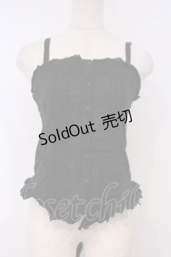 画像1: PEACE NOW / 裾レースタックキャミソール M ブラック O-26-02-03-1043-PU-TO-OW-OS