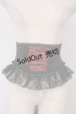 画像1: Enchantlic Enchantilly / ローズレースリボンコルセット  クロ×アカ O-26-02-03-1045-LO-TO-OW-OS