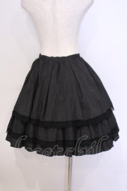 画像3: MIHO MATSUDA / チェリーレースピンストライプスカート  ブラック O-26-02-03-1056-GO-SK-OW-OS