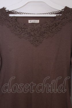 画像2: axes femme / お花モチーフレースインナー M ブラウン O-26-02-03-1001-AX-TO-IG-OS
