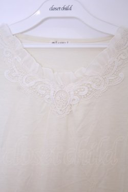 画像2: axes femme / レース使いロングインナー M アイボリー O-26-02-03-1007-AX-TO-IG-OS