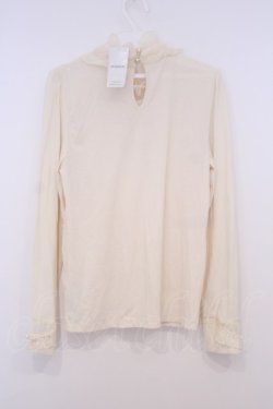 画像3: axes femme / スタンド襟レース透けプルオーバー M アイボリー O-26-02-03-1008-AX-TO-IG-OS
